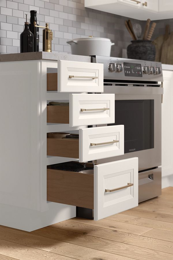 Four Drawer Base Cabinet - Homecrest Cabinetry