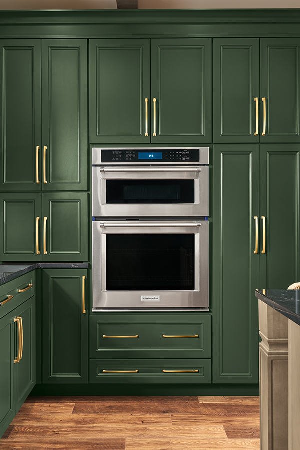 The best built-In microwave cabinet height - Green WIth Decor