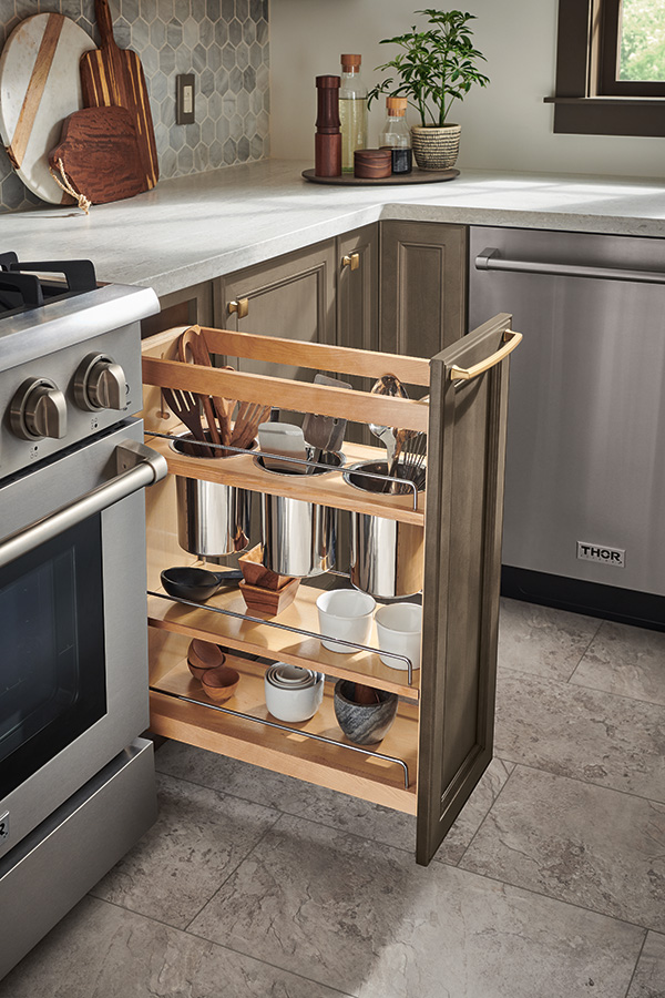 Pantry Pullout Cabinet with Knife Block - Homecrest