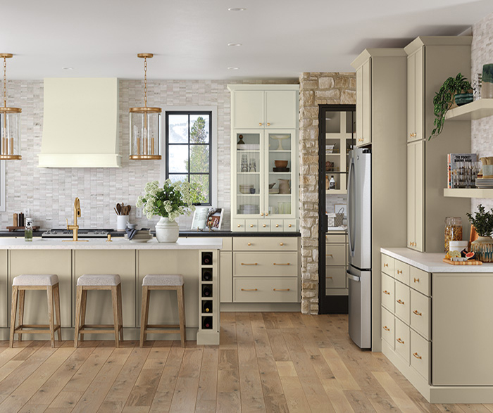 Yorktown Transitional Painted Kitchen Cabinets