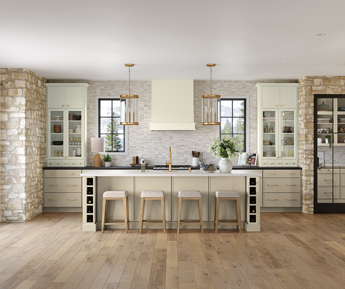 Yorktown Transitional Painted Kitchen Cabinets